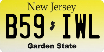 NJ license plate B59IWL
