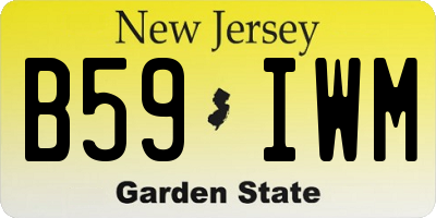 NJ license plate B59IWM