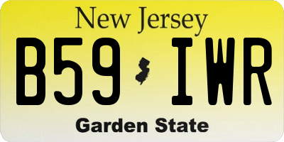 NJ license plate B59IWR