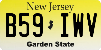 NJ license plate B59IWV