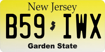 NJ license plate B59IWX