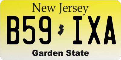 NJ license plate B59IXA