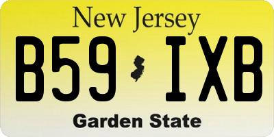 NJ license plate B59IXB