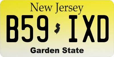 NJ license plate B59IXD