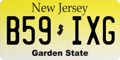 NJ license plate B59IXG