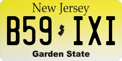 NJ license plate B59IXI