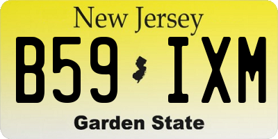 NJ license plate B59IXM