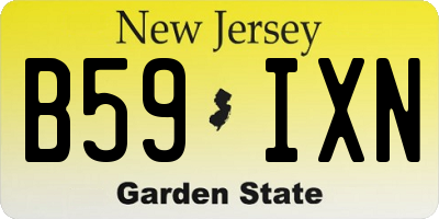 NJ license plate B59IXN