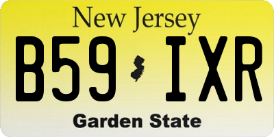 NJ license plate B59IXR