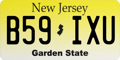 NJ license plate B59IXU