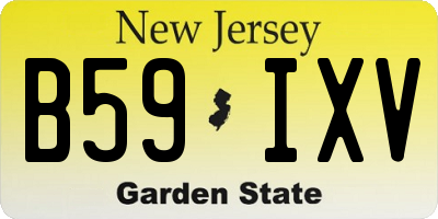 NJ license plate B59IXV