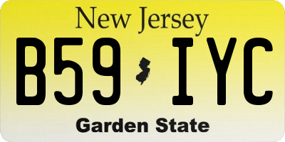 NJ license plate B59IYC