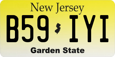 NJ license plate B59IYI