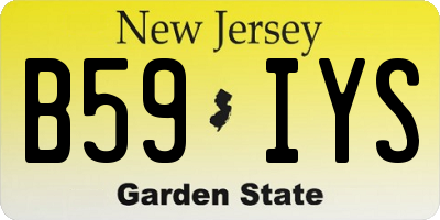 NJ license plate B59IYS