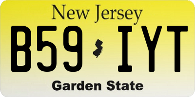 NJ license plate B59IYT