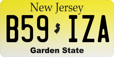 NJ license plate B59IZA