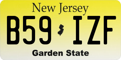 NJ license plate B59IZF
