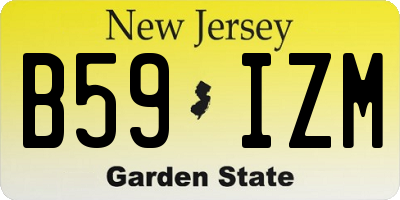 NJ license plate B59IZM