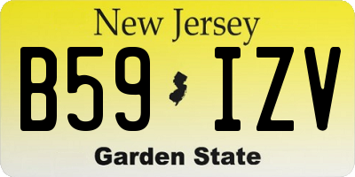 NJ license plate B59IZV