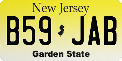 NJ license plate B59JAB