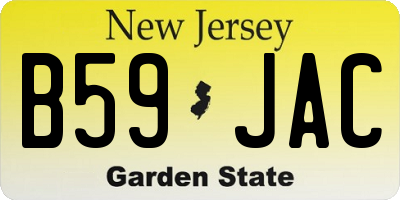 NJ license plate B59JAC