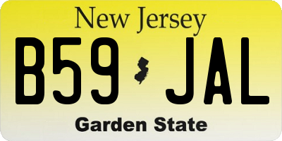 NJ license plate B59JAL