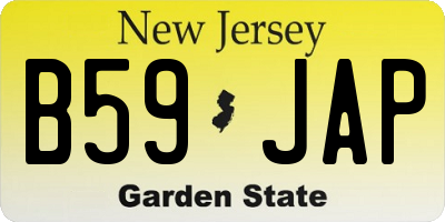 NJ license plate B59JAP