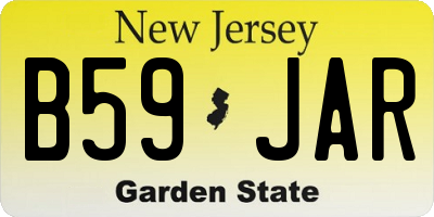 NJ license plate B59JAR