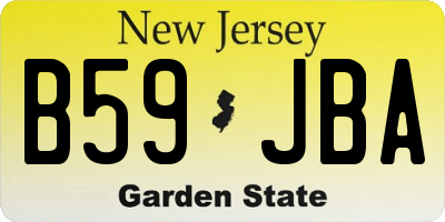 NJ license plate B59JBA