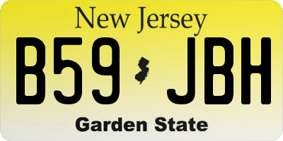 NJ license plate B59JBH