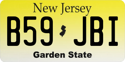NJ license plate B59JBI