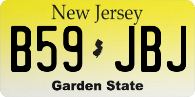 NJ license plate B59JBJ