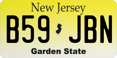 NJ license plate B59JBN