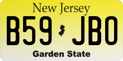 NJ license plate B59JBO