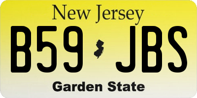 NJ license plate B59JBS
