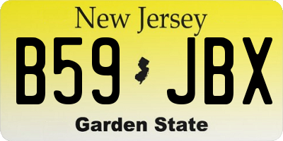 NJ license plate B59JBX