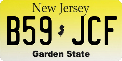 NJ license plate B59JCF