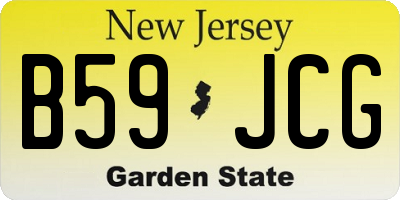 NJ license plate B59JCG