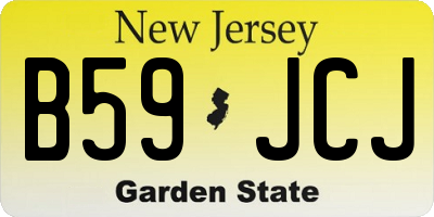 NJ license plate B59JCJ