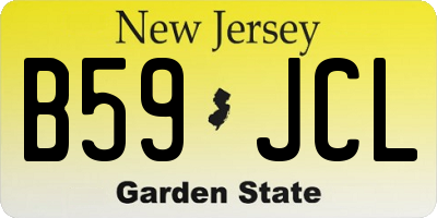 NJ license plate B59JCL