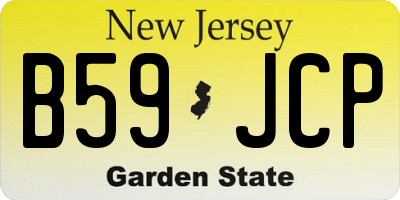 NJ license plate B59JCP