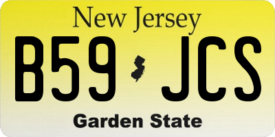 NJ license plate B59JCS