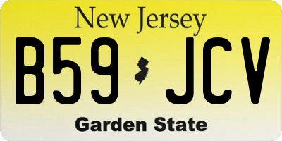 NJ license plate B59JCV