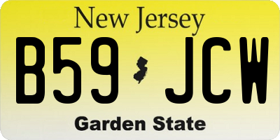NJ license plate B59JCW