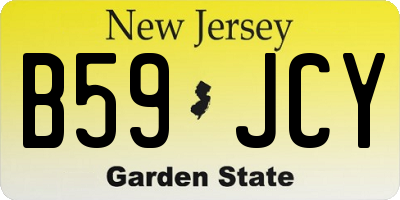 NJ license plate B59JCY