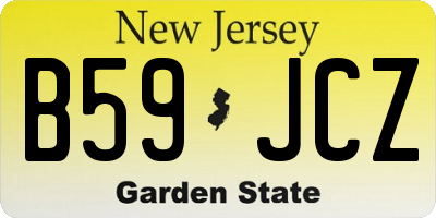 NJ license plate B59JCZ