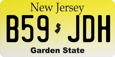 NJ license plate B59JDH