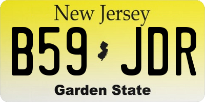 NJ license plate B59JDR