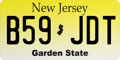 NJ license plate B59JDT
