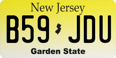 NJ license plate B59JDU